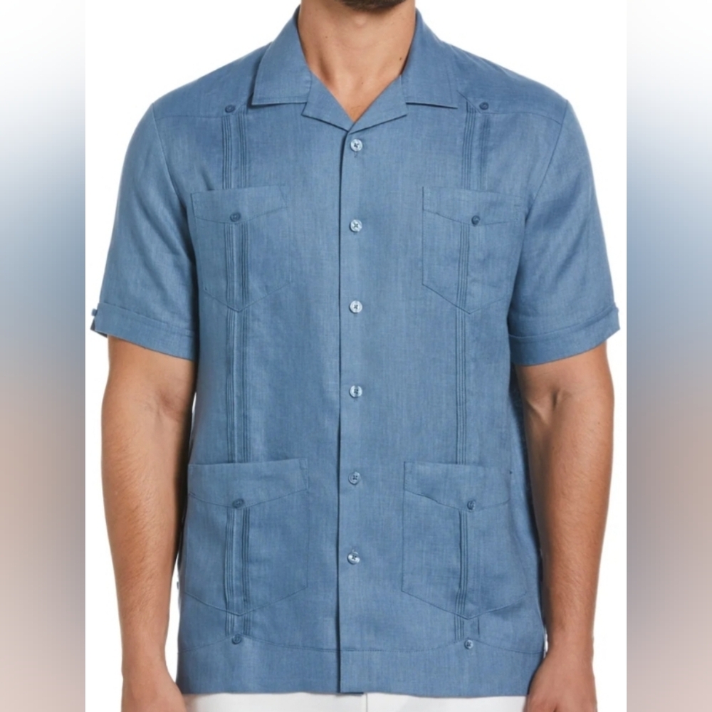 Cubavera 100% Linen Classic Guayabera Shirt - Short Sleeve